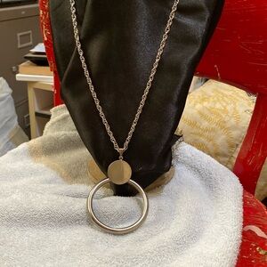 Modern Silver Tone Necklace